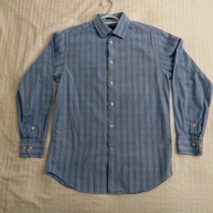 Light blue casual dress shirt by Black & Brown. Size Small.